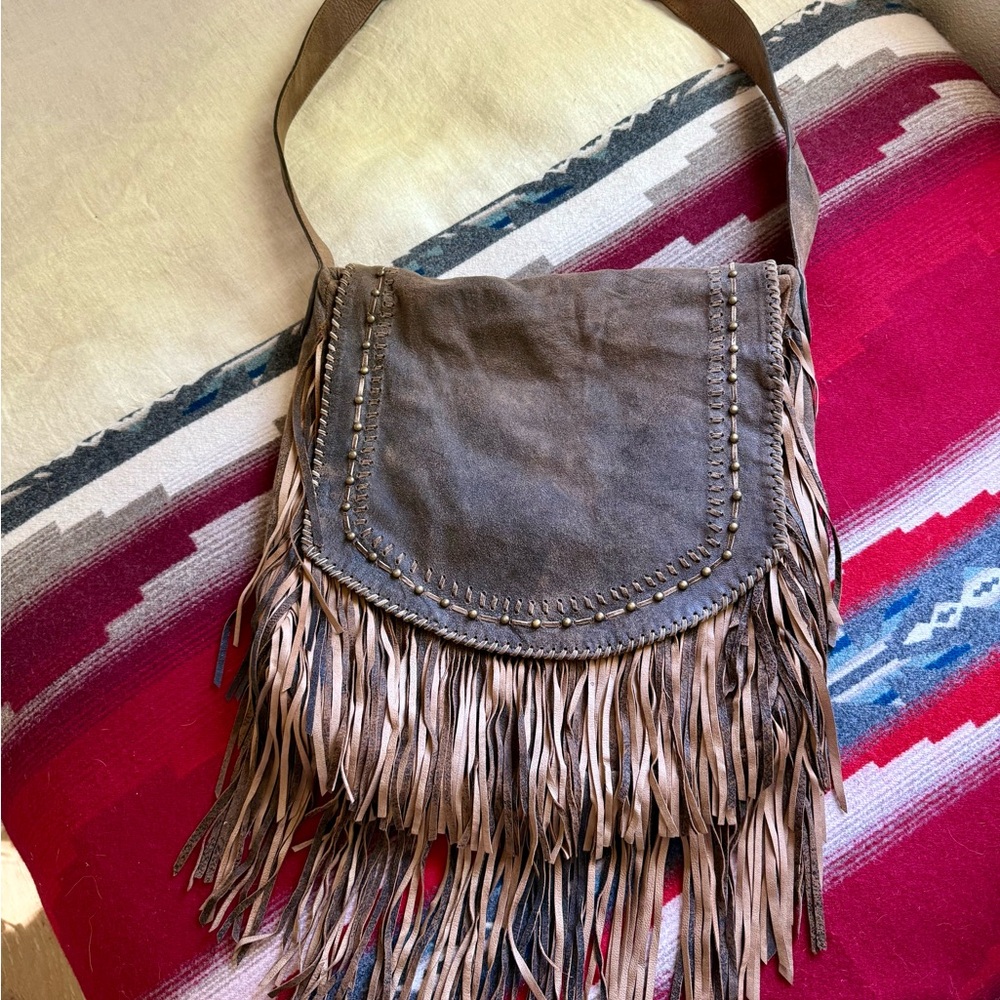Juan Antonio Hand Crafted Lambskin Fringed Crossbody Bag